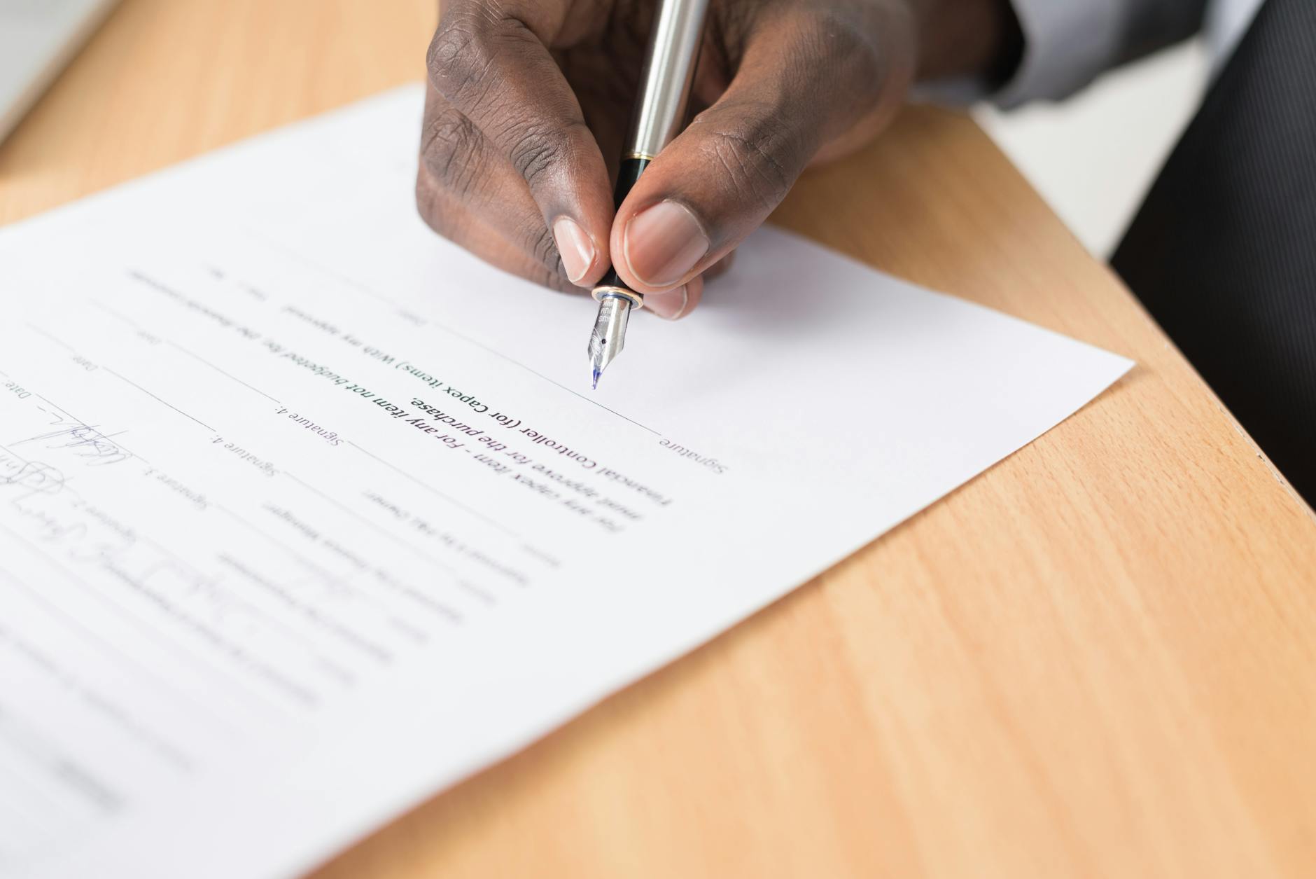 Signing legal documents